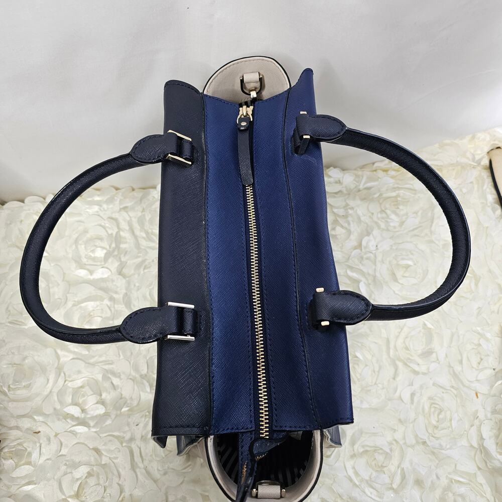 Kate spade New York Cameron Street Blakely Satchel Blue Black ivory - Picture 5 of 11